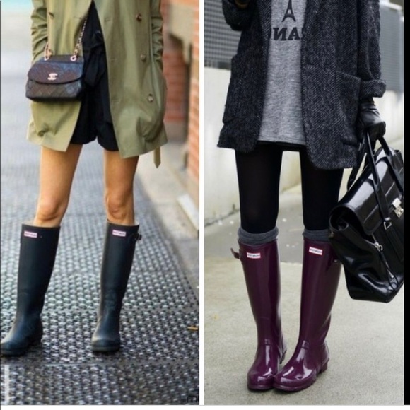 Hunter Shoes - Beautiful New Grey Hunter Boots